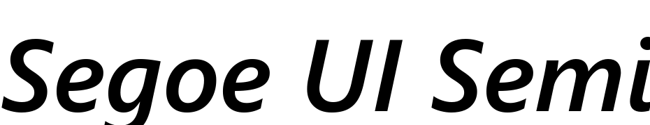 Segoe UI Semibold Italic Yazı tipi ücretsiz indir